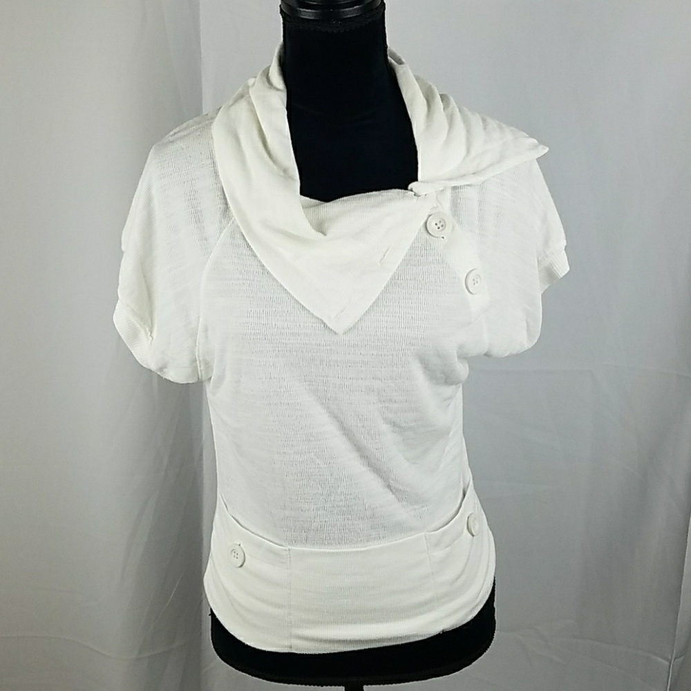 LUX Urban outfitter women small white knit crop